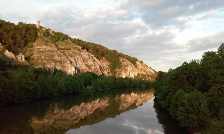 Blick auf Burg Randeck