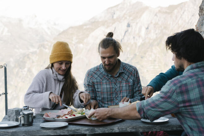 Pause auf der Kaltenberghütte