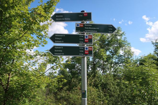 Schilderbaum am Rundweg Weinberg Kulm