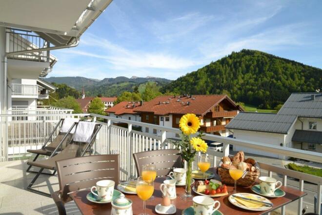 5***** Sterne FeWo Bergahorn Blick vom Balkon