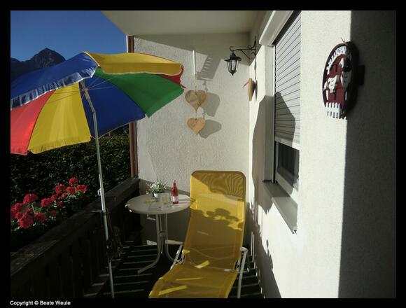 Balkon mit Sonnenliege
