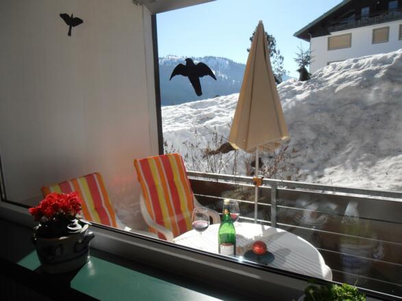 Balkon, Tisch, Schirm