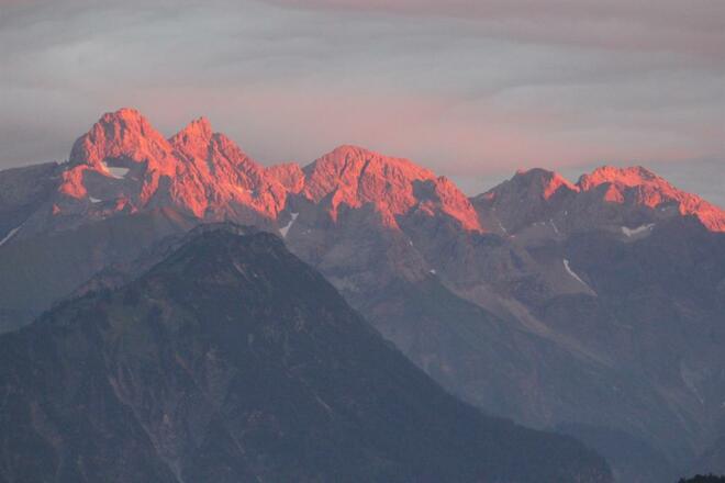 Ausblick von der Wohnung auf die Allgäuer Berge