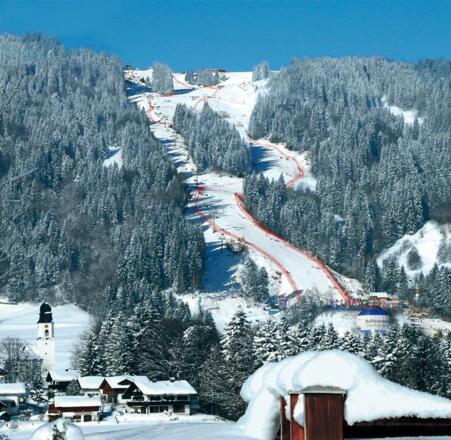 Weltcup-Piste Ofterschwang mit Zielhang