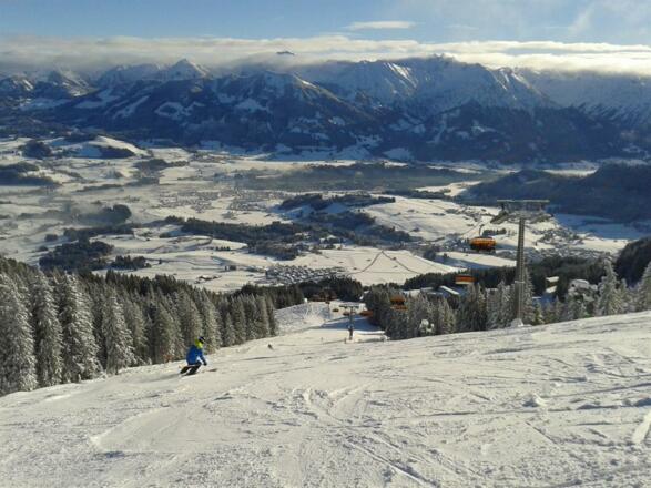 Skigebiet Hörnerbahn mit der Weiherkopfabfahrt