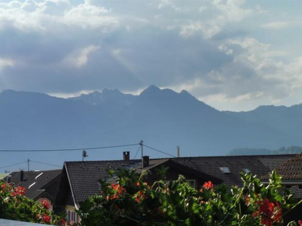 Ost-Aussicht vom Balkon Richtung Nebelhorn