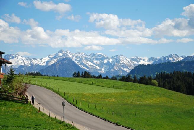 Ausblick auf den Allgäuer Hauptkamm