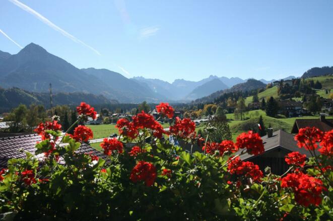 Herrliche Aussicht auf die Allgäuer Berge