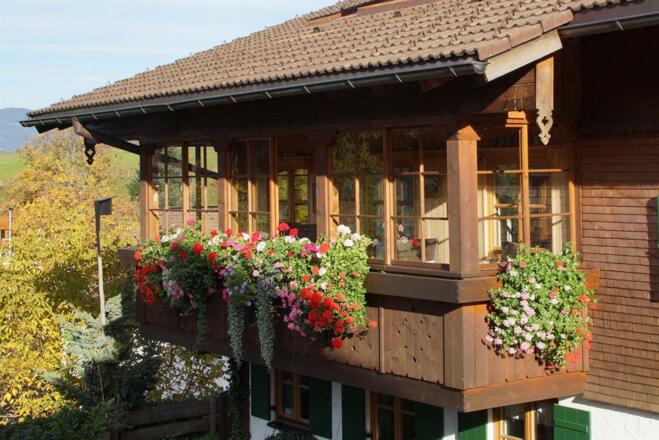 windgeschützte Veranda