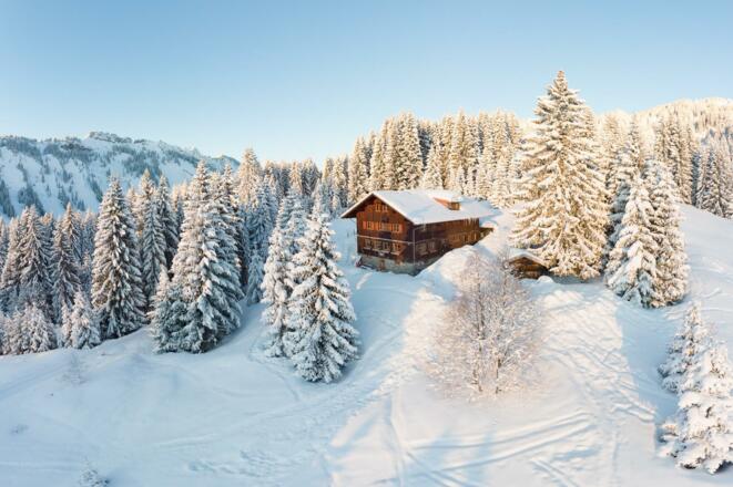 Winterzauber auf der Wannenkopfhütte auf 1350 m