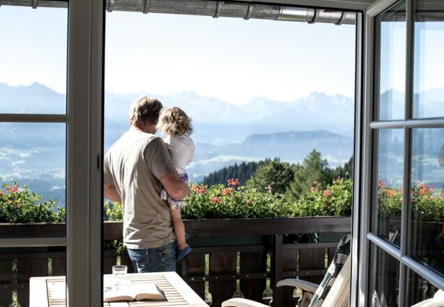 Balkonblick auf die Allgäuer Alpen