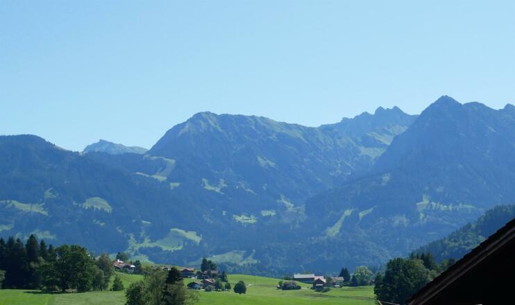Nebelhorn Sicht vom Süd-Balkon Fewo Kircher