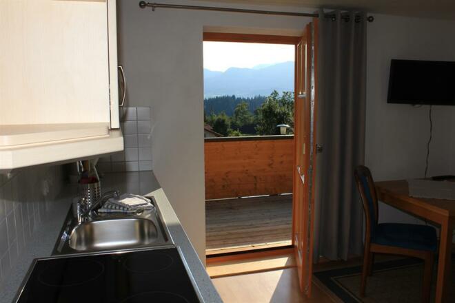 Blick auf Balkon