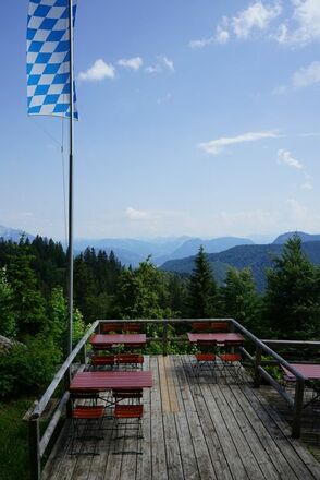 Terrasse am Brünnsteinhaus