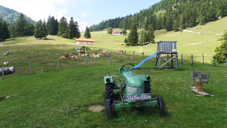 Blick von der Staffn-Alm Richtung Naderbauern Alm