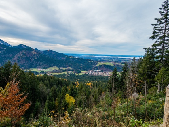 Aussicht von der langen Bank nach Westen (Sonnenuntergang).