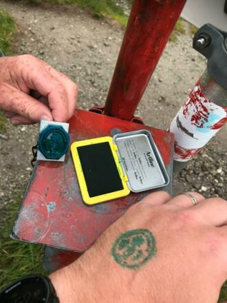 Stempel zetten aan de Miesbichscharte