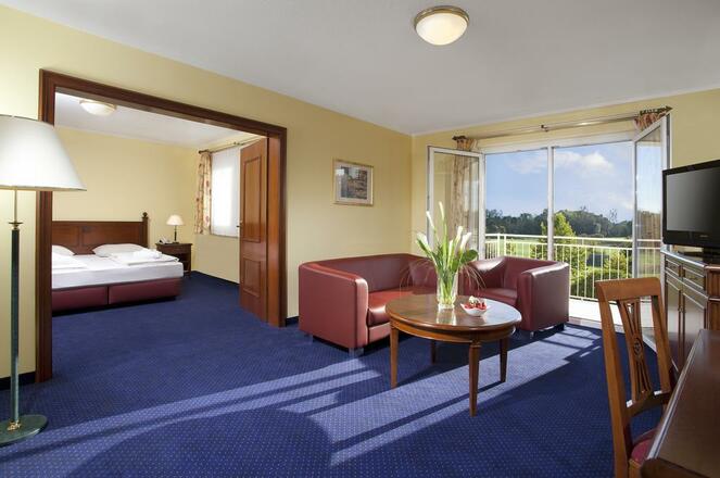 Deluxe Suite mit Doppelbett, Golfplatzseite