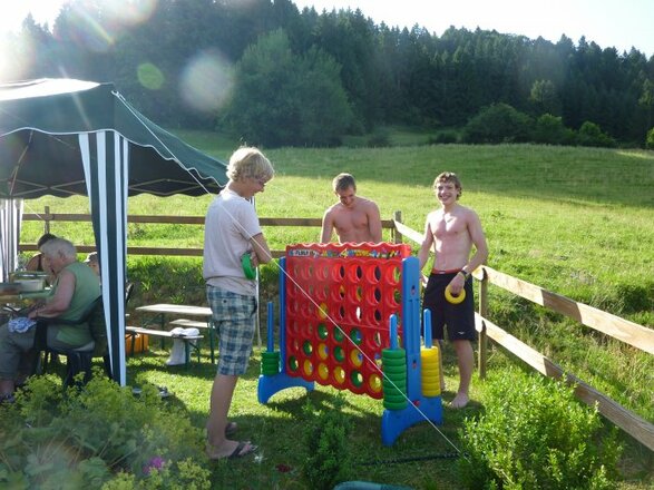 Gartenspiel-Viererreihe