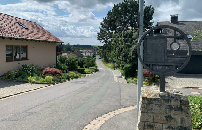 Merkurstation des Planetenwegs in Untersiemau