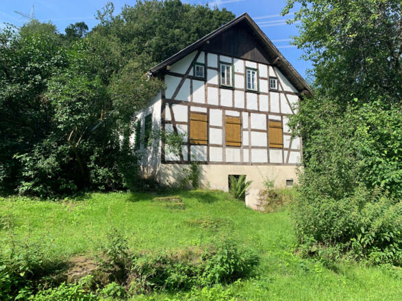 Fachwerkhaus auf dem Panoramaweg R3 nach Rödental