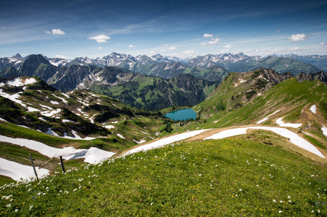 Rückblick auf den Zeigersattel vom Zeiger aus.