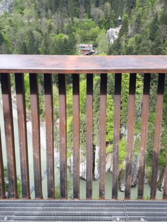 Tiefer Blick von der Aussichtsplattform