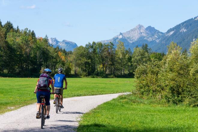Gut ausgebaute Radwege im Naturpark Ammergauer Alpen