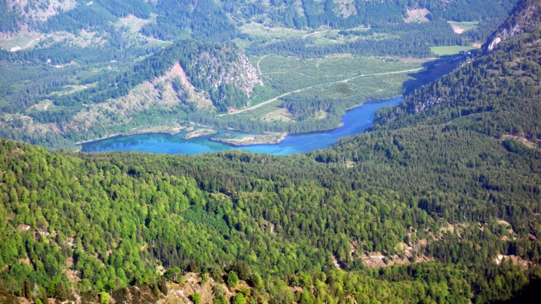 Tiefblick zum Almsee
