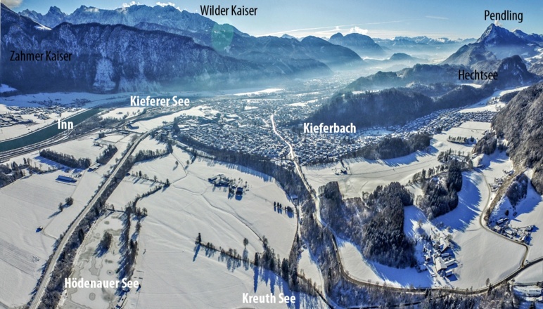Kiefersfelden, Kaisergebirge, Inntal, Pendling, Kieferer See, KreuthSee, Hödenauer See, Inn