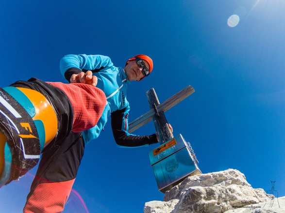 Gipfelselfie Stefan Stadler am Vorderberghorn.