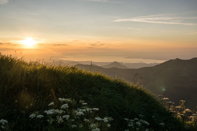 Blick von der Sünserspitze zum Bodensee