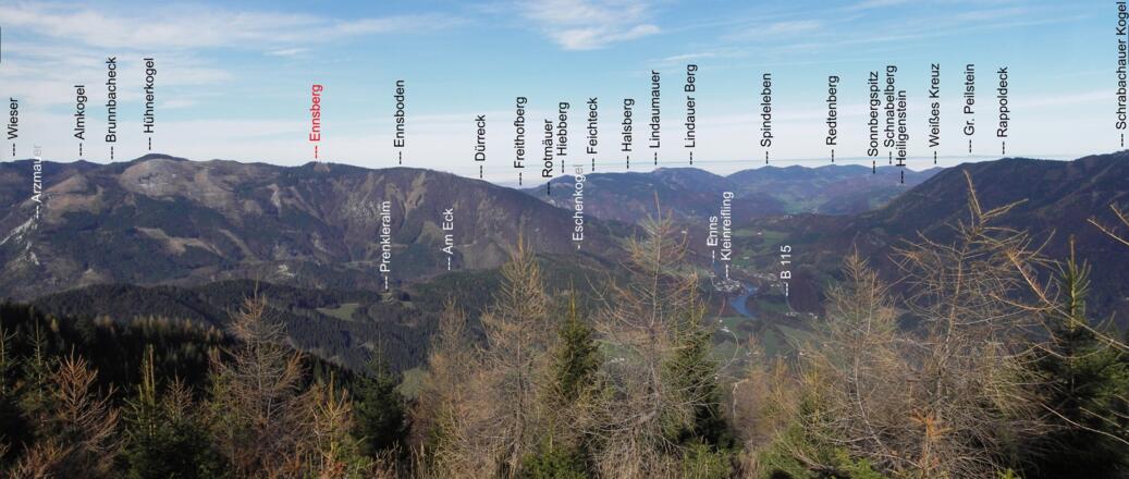 Die Berg-Nachbarn vom Ennsberg - beschriftet