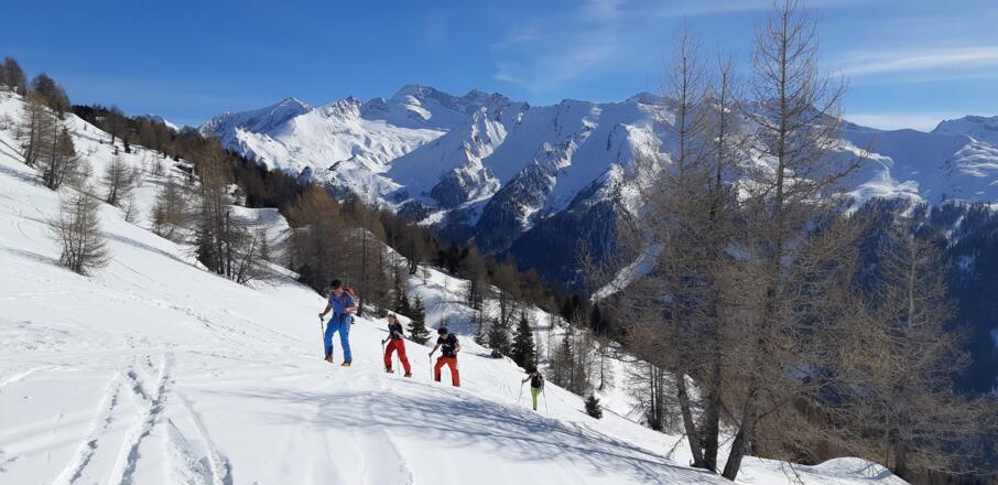 Blick nach Osten zum Olperer, links dahinter die Gefrorene-Wand-Spitzen (3286 m).