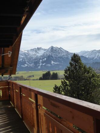 Ausblick vom Balkon in Richtung Rubihorn