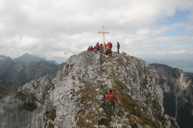 Bergwachtübung am Geiselstein Gipfel