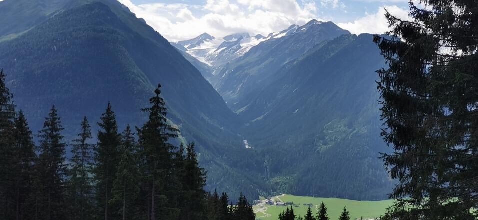 Blick zum Großvenediger und ins Untersulzbachtal