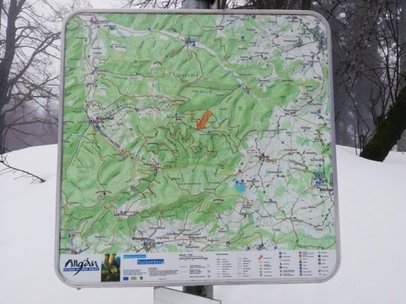Wanderkarte Jägerhütte zwischen Hauptmannsberg und Änger