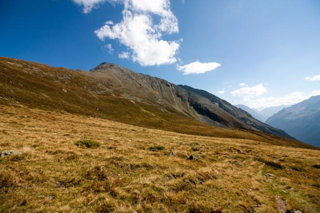 Rückblick Gipfel und beide Grate