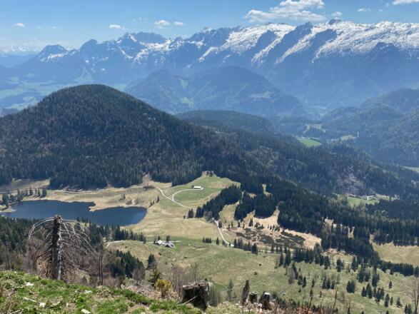 Blick hinunter zum Seewaldsee
