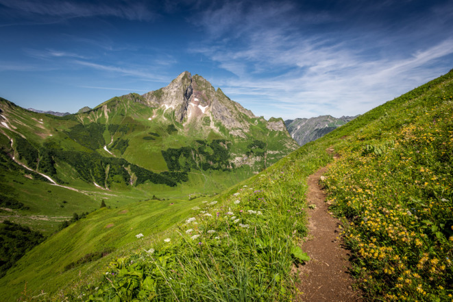 Auf dem Rückweg zur Käseralpe, unterhalb des Kleinen Wilden.