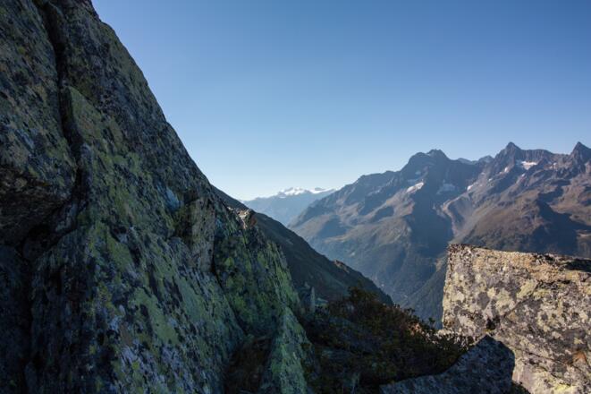 Ausblick vom Grat um Kaunergrat