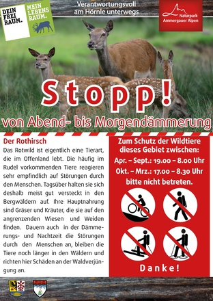 Schild Abend- und Morgendämmerung