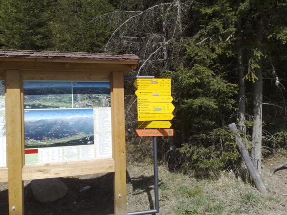 Infotafel beim Startplatz der Wanderung