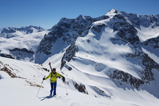 Schlussanstieg, im Hintergrund Braunarlspitze