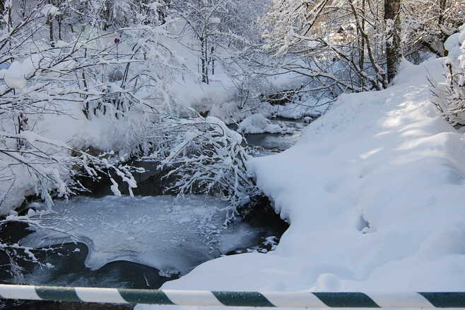 Blick von der Brücke Winter 2019