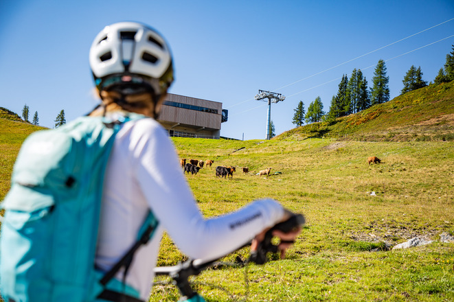 Bei tollen Anstiegen und einem grandiosen Bergpanorama zeigt sich das Skigebiet im Sommer bei der Frauenalm-Runde von seiner besten Seite