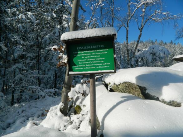 Tafel &quot;Einsiedlerstein&quot;