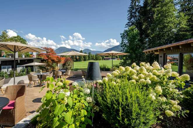 Garten des Boutique Hotel Relais Chalet Wilhelmy