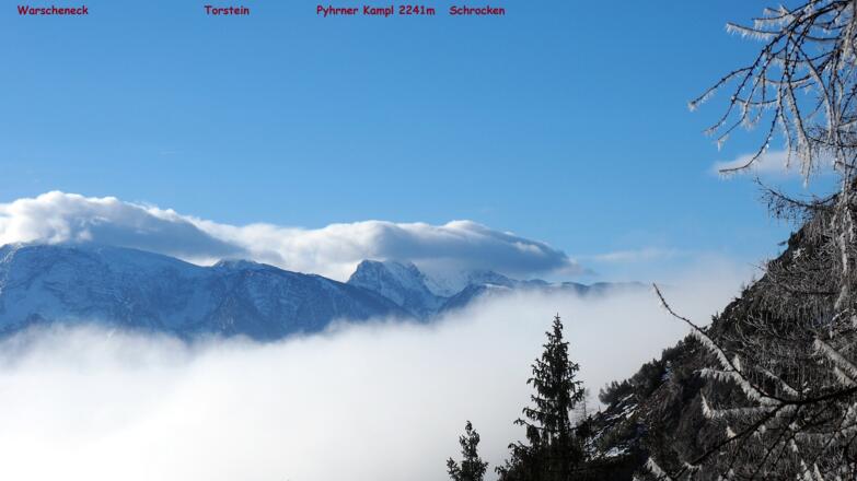 Warscheneckgruppe über dem Nebel ca. 1150m